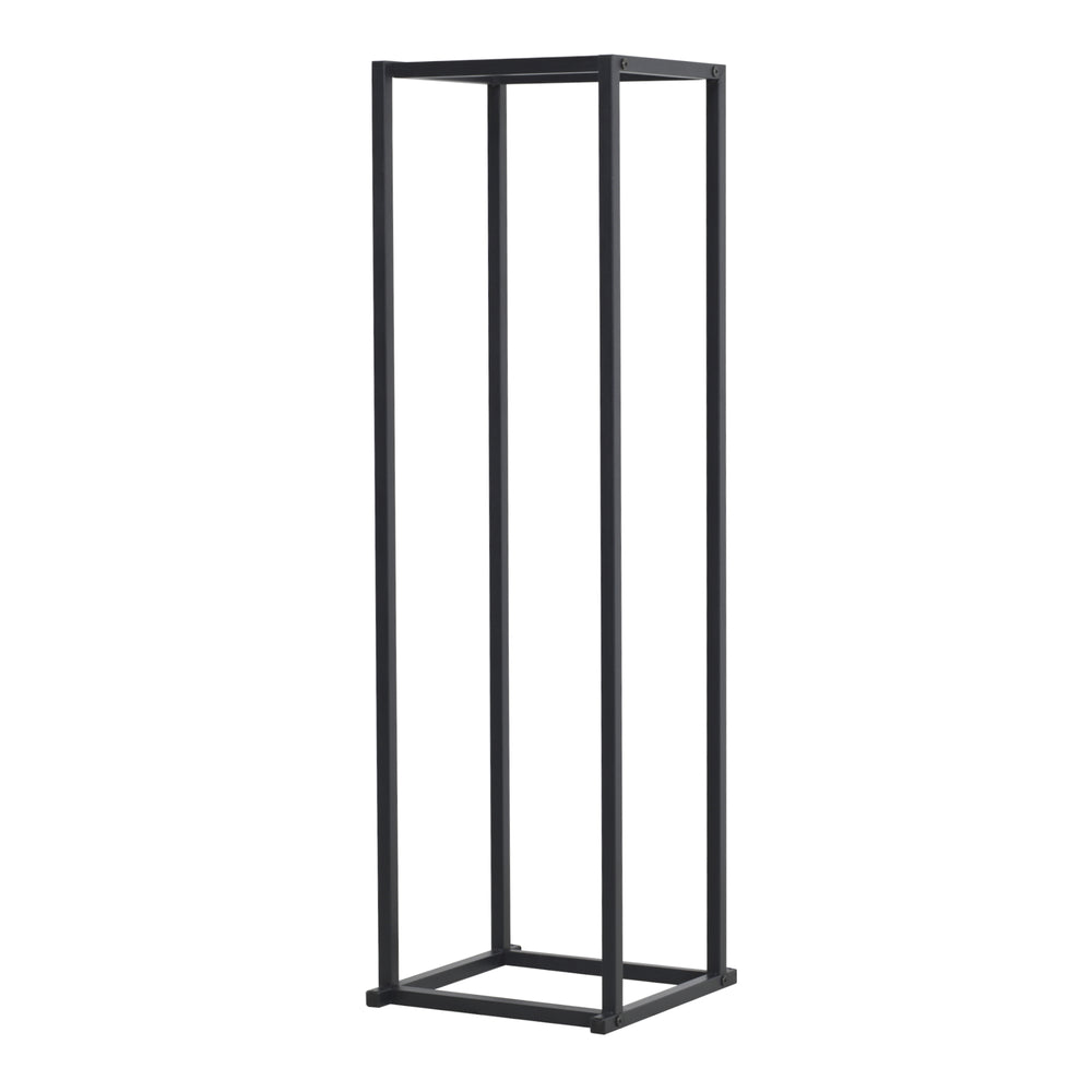 Estante para leña Tibro acero 35x35x120 cm negro [en.casa] - premiumXL