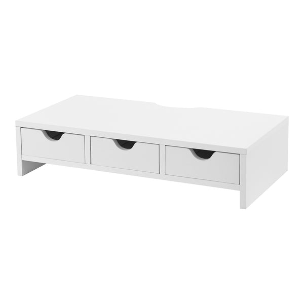 Soporte para monitor Ruovesi 12x51x25cm Blanco [en.casa]