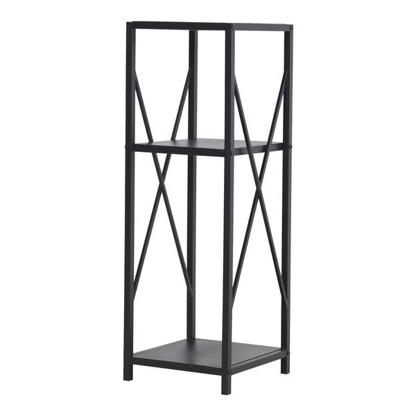 Estante para leña Tinglev acero 34x34x105,5 cm negro [en.casa]