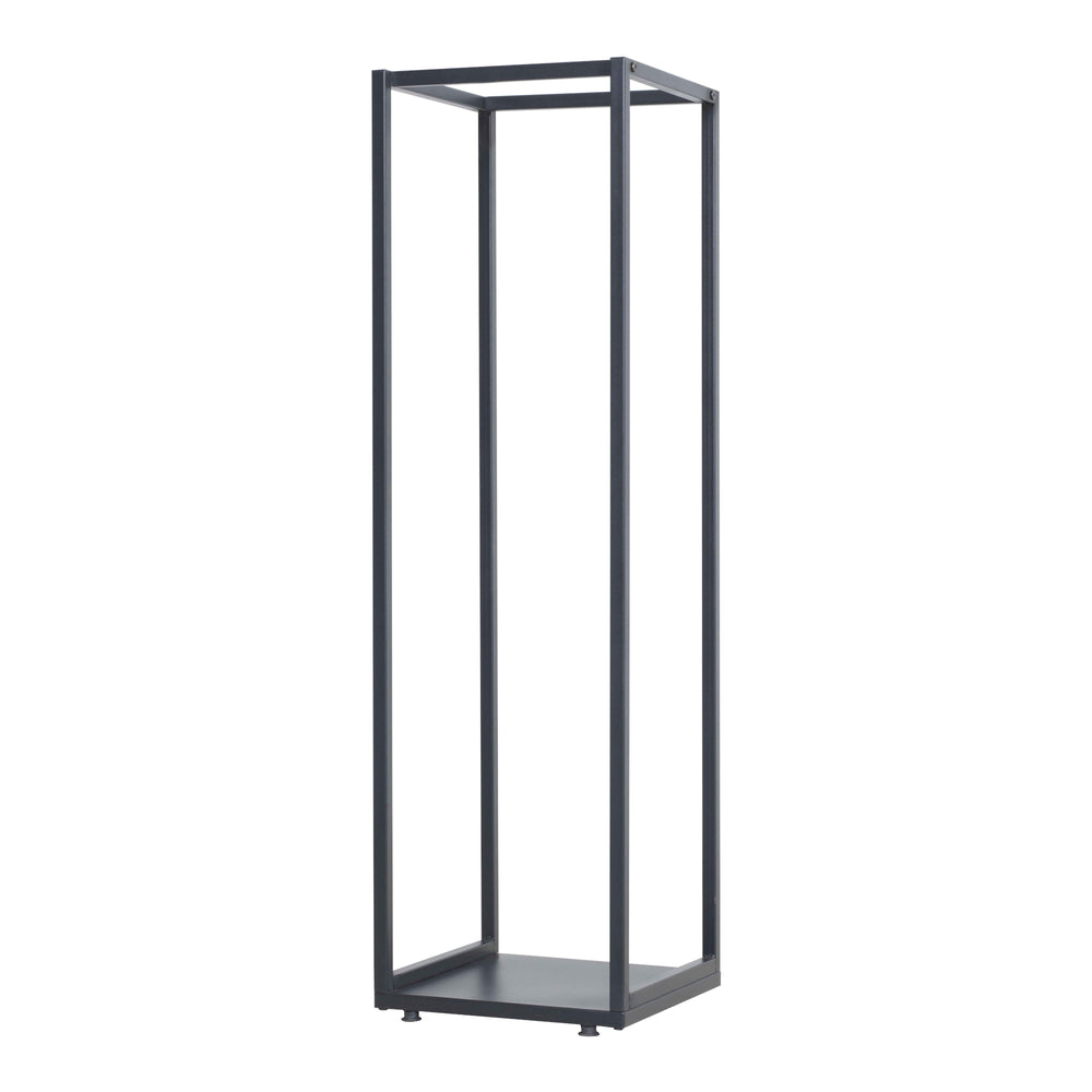 Estante para leña Tornved acero 35x35x120 cm negro [en.casa] - premiumXL