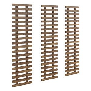 Set de estantes de pared para macetas Herwijnen 3 piezas 100x24cm Tono de madera oscura [en.casa]