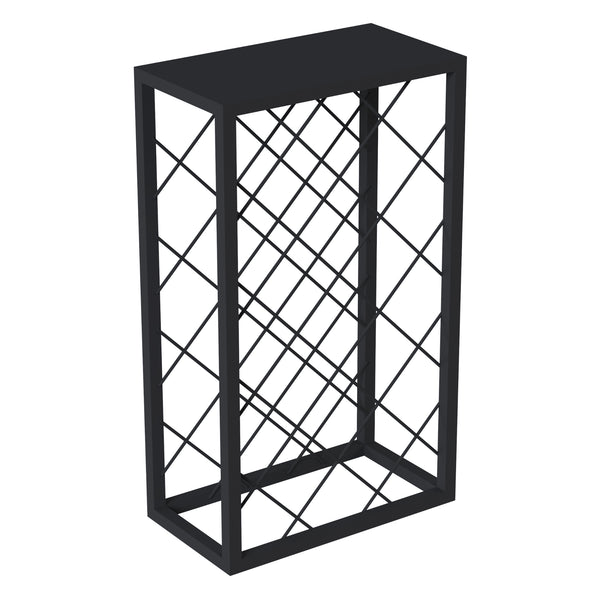 Estante para vino Amasia de metal 74x45x22 cm negro [en.casa]