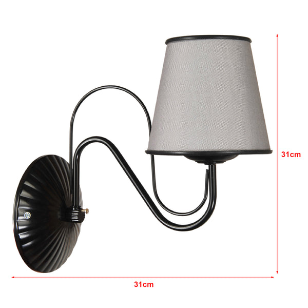 Lámpara de pared Hampshire 1 x E27 Gris [lux.pro]