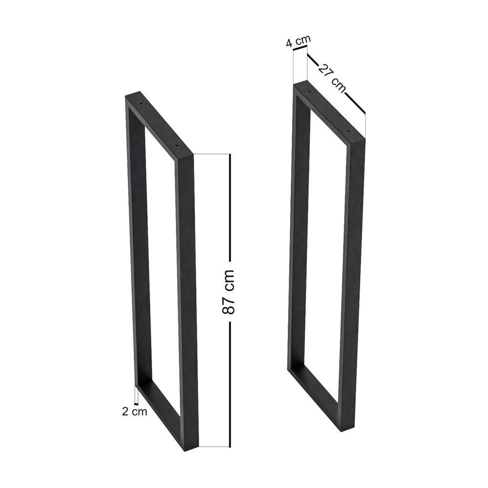 Estructura de mesa Kauniainen juego de 2 acero 87x27 cm [en.casa]