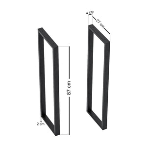 Estructura de mesa Kauniainen juego de 2 acero 87x27 cm [en.casa]