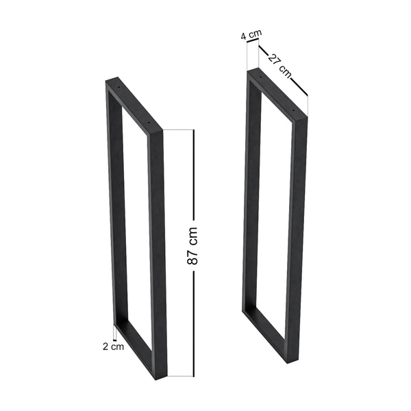 Estructura de mesa Kauniainen juego de 2 acero 87x27 cm [en.casa]