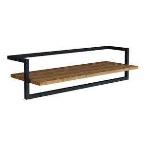 Perchero de pared Evje 80x30x20cm color madera/negro [en.casa]