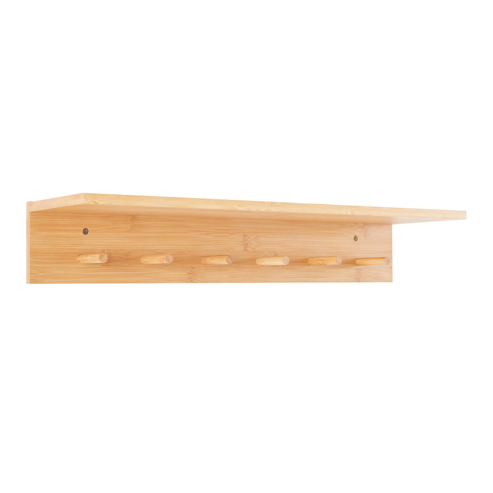 Perchero de pared Fjord bambú [en.casa] - premiumXL