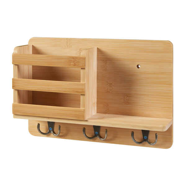 Estante de pared Giske 33x8x22 cm Bambú [en.casa]