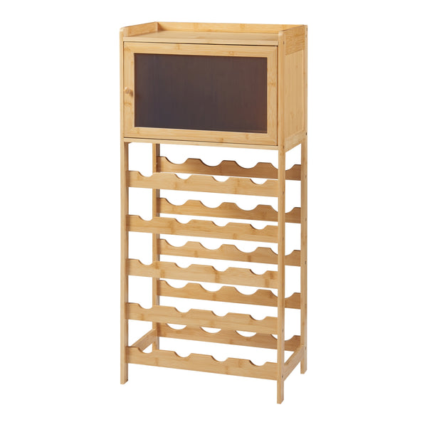 Estante para vino Gjerstad 100x47x28cm Bambú Natural [en.casa]