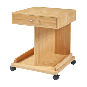 Mesa rodante Jokkmokk 56,5x43x43 cm Bambú [en.casa]