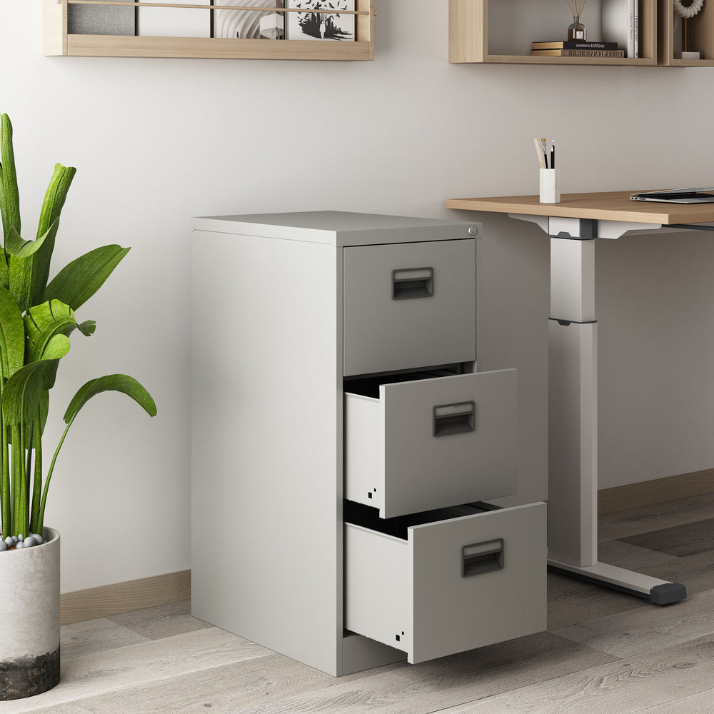 Cajonera Rääkkylä 103x45x62cm acero [en.casa] - premiumXL