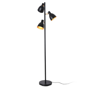 Lámpara de pie Witney de 3 luces Negro / Dorado [lux.pro]