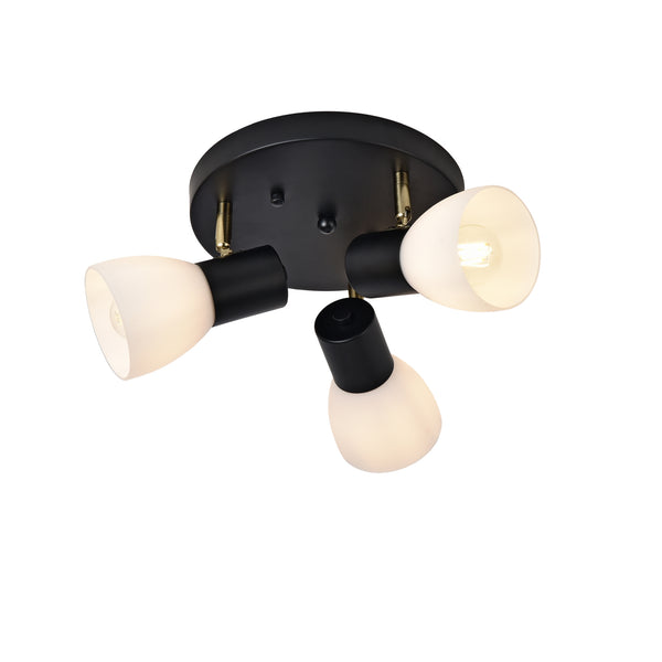 Lámpara de techo Abbey Negro / Blanco [lux.pro]