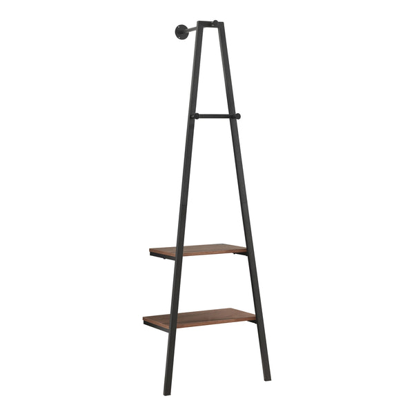 Perchero de pared Bjørnafjorden acero negro / aspecto nogal [en.casa]