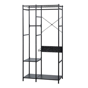 Perchero Brønnøy 182x90x46cm Negro [en.casa]