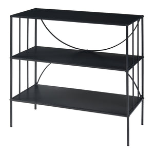 Mesa consola Baarn 65,5x70x32 cm Negro [en.casa]