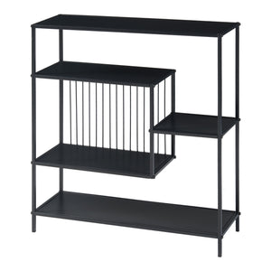 Mesa consola Beesel 65,5x60x20 cm Negro [en.casa]