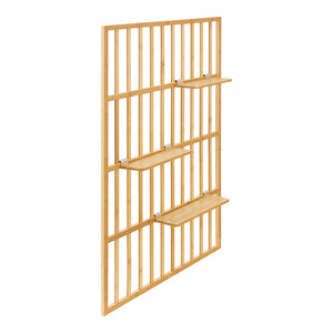 Estantería de pared Røst 120x80x13cm Bambú [en.casa]