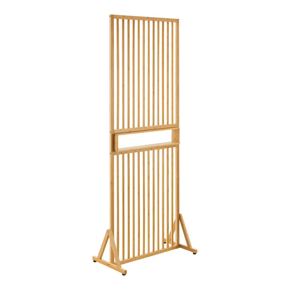 Separador de ambientes Fron 197x75,5x40 cm bambú [en.casa] - premiumXL