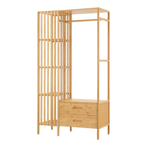 Perchero Varanger 185x100x45 cm Bambú [en.casa]