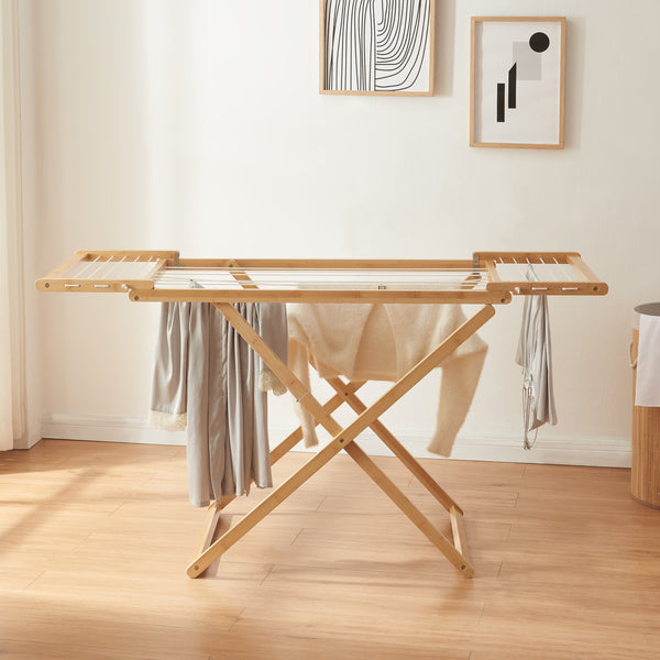 Tendedero plegable Fakala 154x59x82 cm Bambú [en.casa]