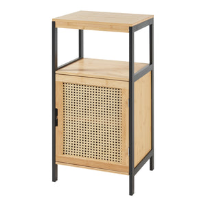 Armario de baño Tervola 80x40x35cm Bambú Negro [en.casa]