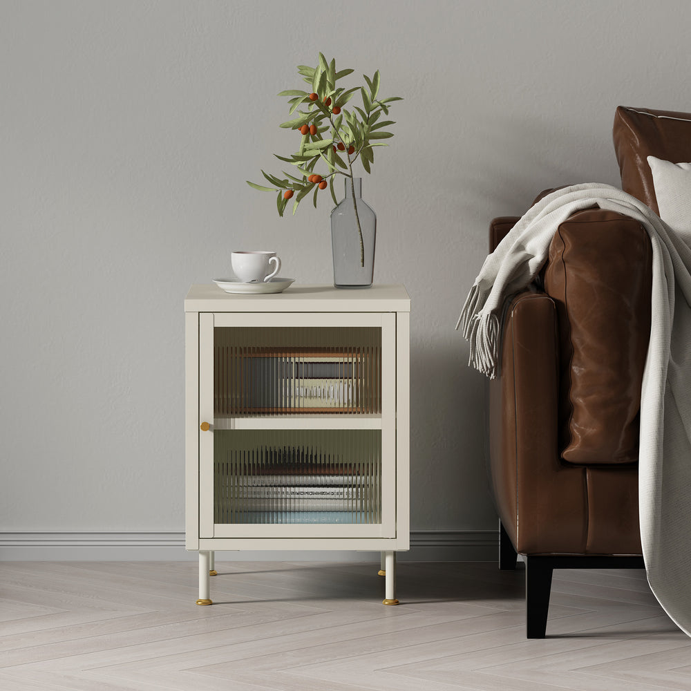 Armario auxiliar Lindau 56x40x40 cm crema [en.casa] - premiumXL