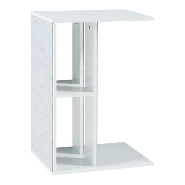 Mesa auxiliar con superficie para rascar Ljungby Blanco [en.casa]