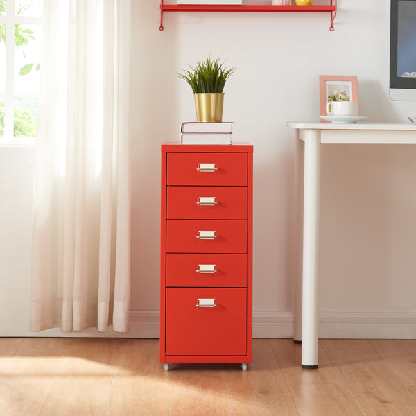 Contenedor móvil Kökar con 5 cajones 69x28x41 cm [en.casa]