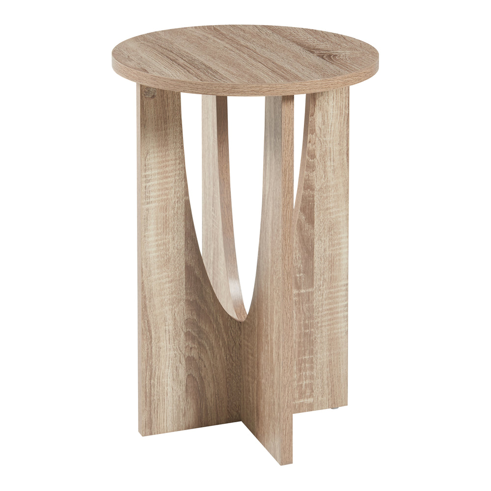 Mesa auxiliar Rindal 38x56,5 cm aspecto roble [en.casa] - premiumXL