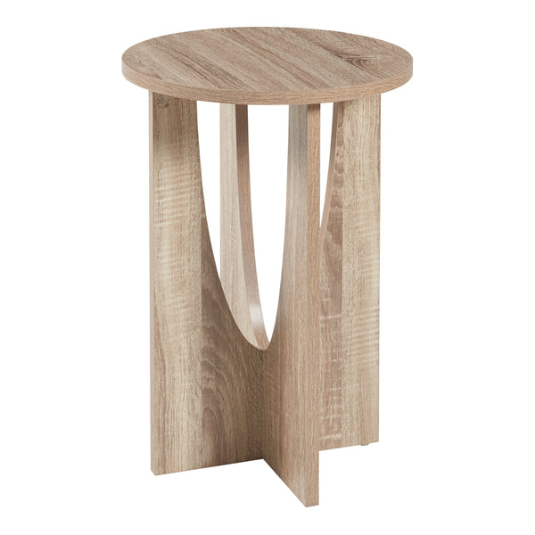 Mesa auxiliar Rindal 38x56,5 cm aspecto roble [en.casa]