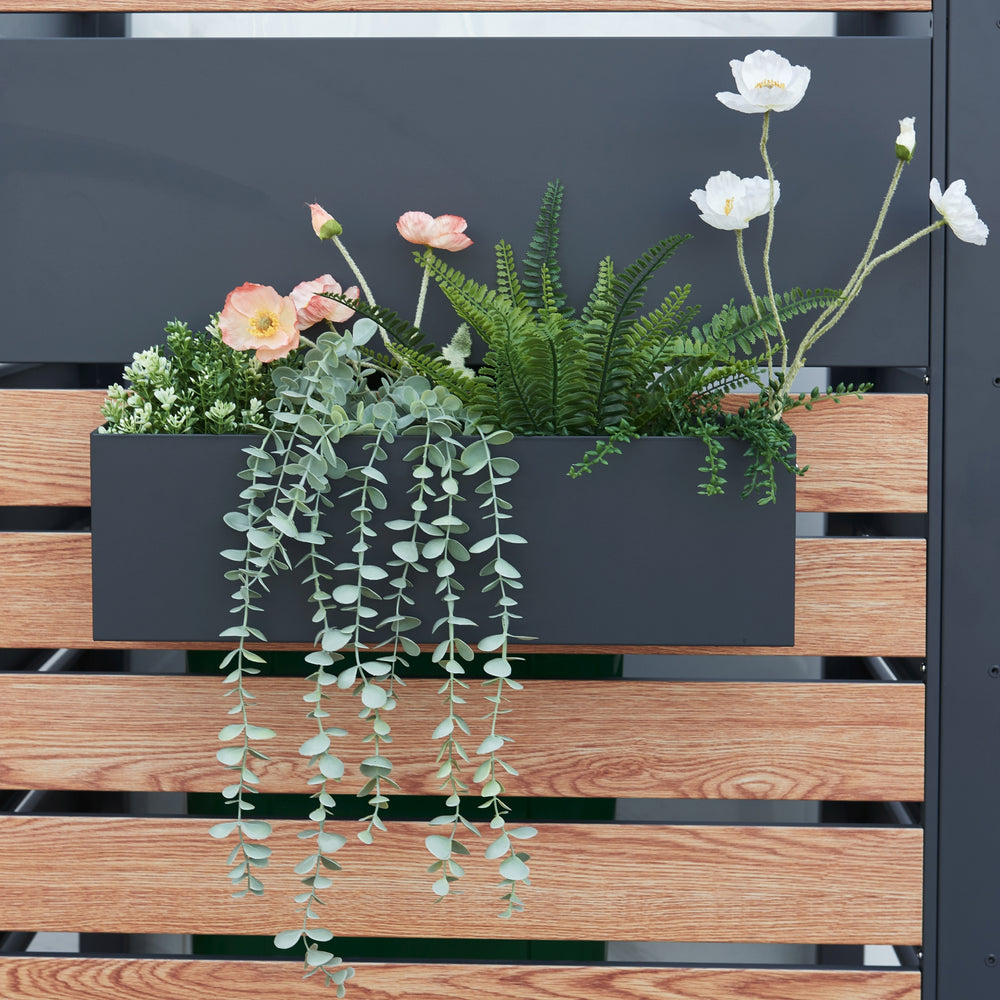 Jardinera Achtkarspelen 50x12x15cm antracita [en.casa] - premiumXL