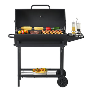 Carro de barbacoa Armento 95x108x61cm Negro [casa.pro]