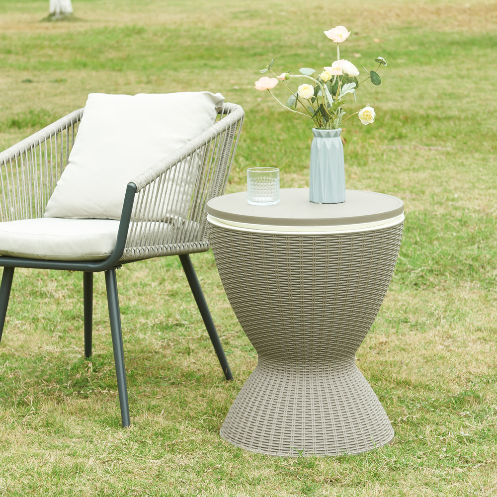 Mesa refrigerada Atessa 58x48,5cm marrón claro [casa.pro] - premiumXL