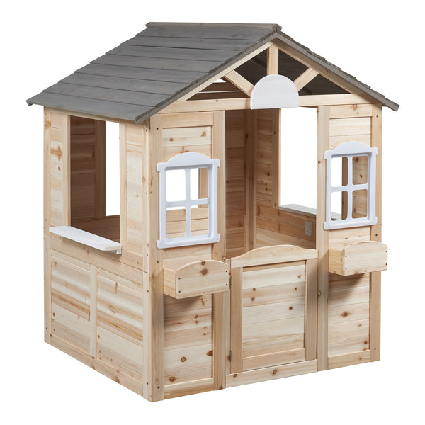 Casa de juegos Acciano 131x113x97 cm madera de abeto [casa.pro]