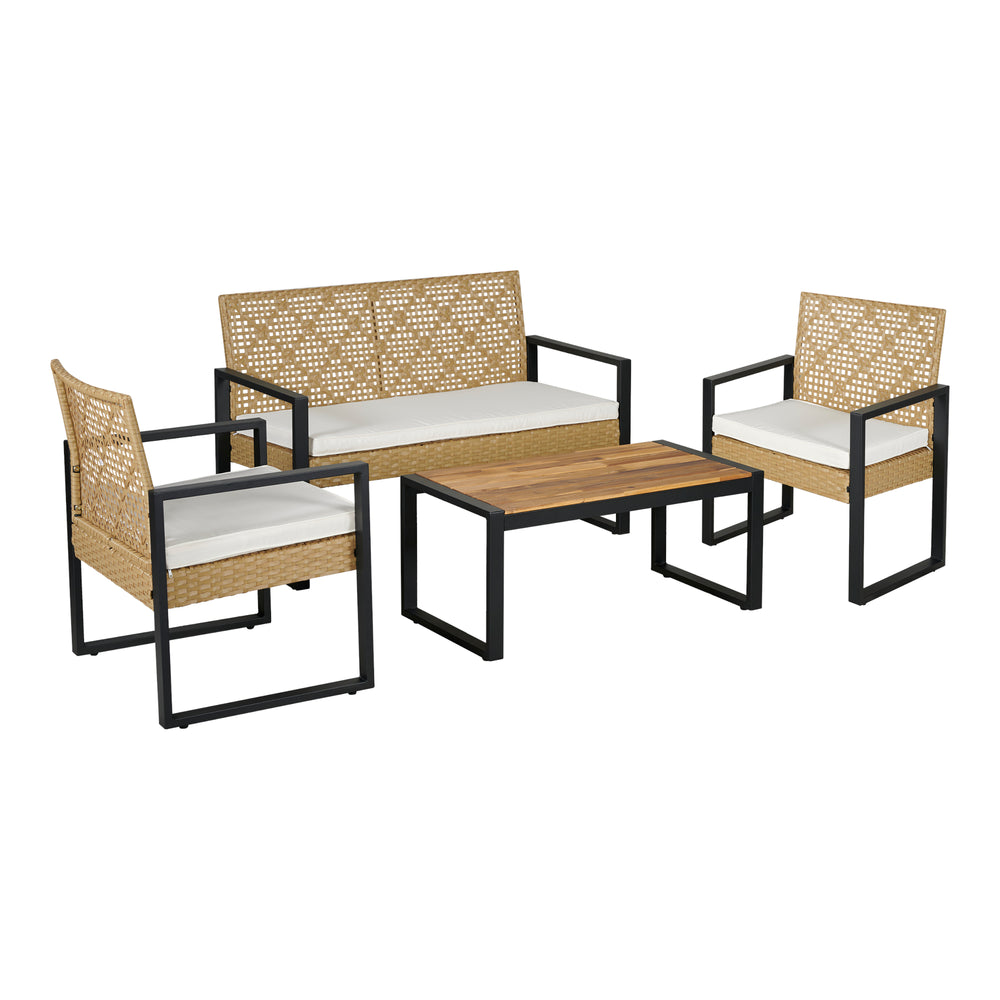 Conjunto de muebles de jardín Calciano de 4 piezas [casa.pro]