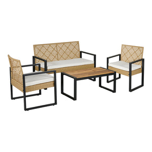 Conjunto de muebles de jardín Calciano de 4 piezas [casa.pro]