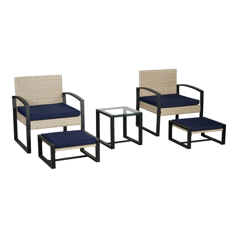 Conjunto de muebles de jardín Calvello 5 piezas [casa.pro] - premiumXL