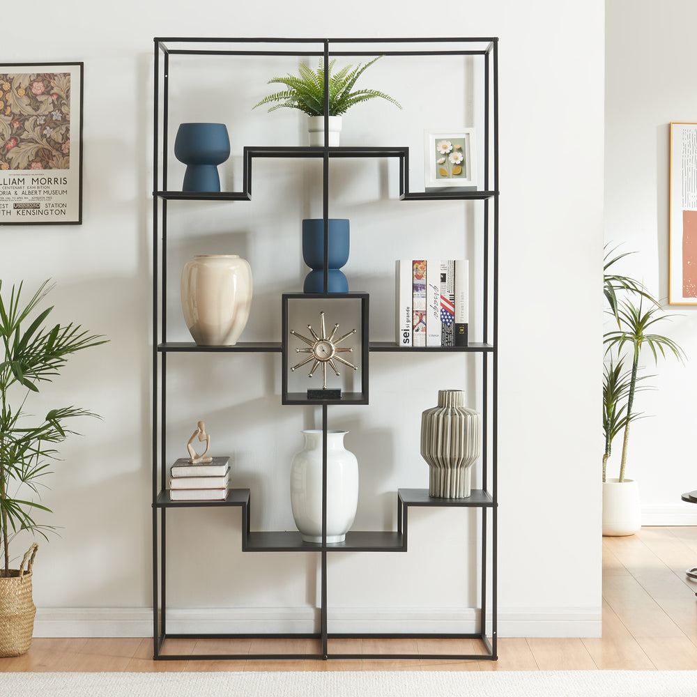 Estantería Råde metal 180x100x35 cm negro [en.casa] - premiumXL