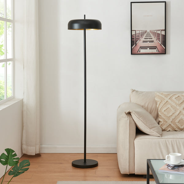 Lámpara de pie Barton de 2 luces Metal 159 cm Negro [lux.pro]