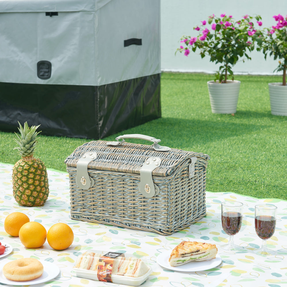 Cesta de picnic Folldal para 2 personas 40x28x25 cm [casa.pro] - premiumXL