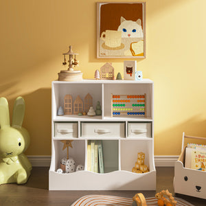 Estantería para niños Vastesa 75x80x40 cm Blanco [en.casa]