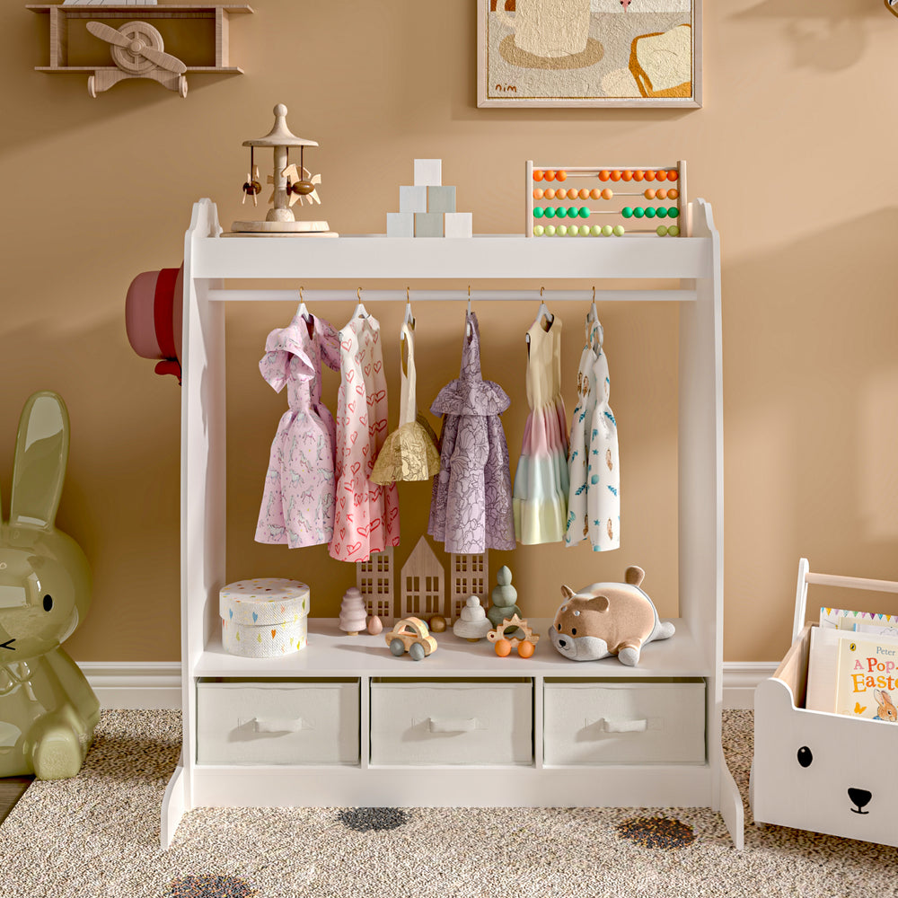 Perchero infantil Moskenes 107x95x61 cm blanco [en.casa] - premiumXL