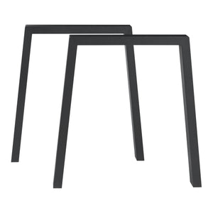 Juego de 2 estructuras de mesa Kraftisried 72x70cm Negro [en.casa]