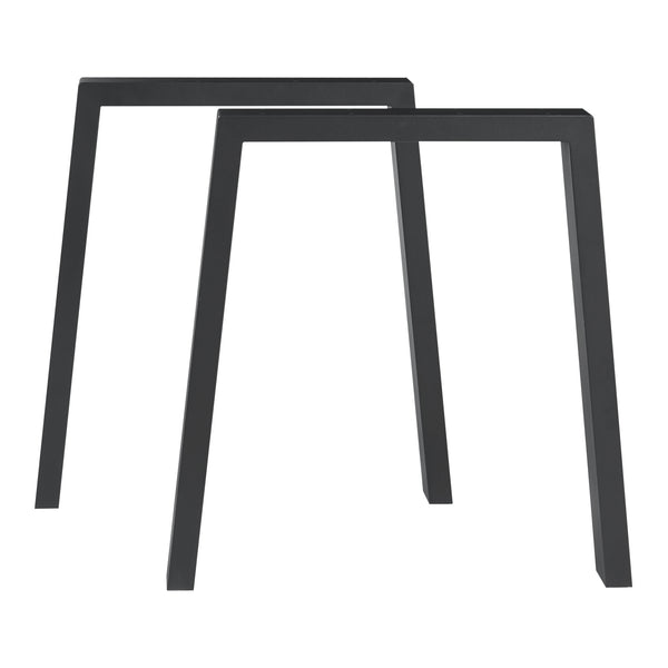 Juego de 2 estructuras de mesa Kraftisried 72x70cm Negro [en.casa]