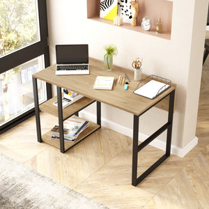 Escritorio Tódense 120x60x75 cm aspecto roble/negro [en.casa]