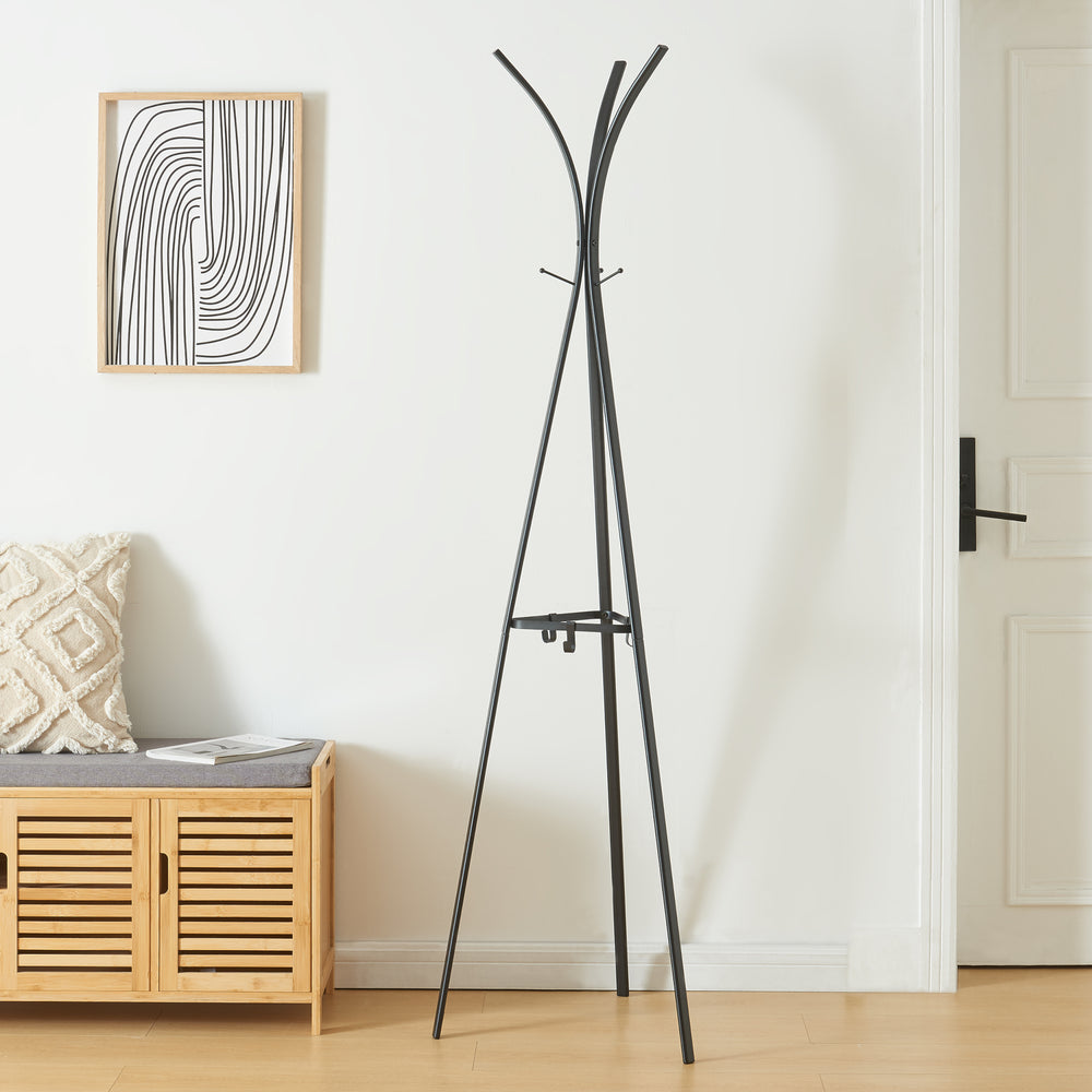 Perchero Vevelstad 181x52,5x52,5 cm acero [en.casa] - premiumXL