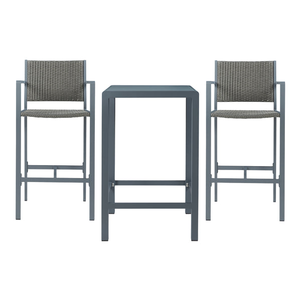 Conjunto de mesa alta Avise 3 piezas aluminio [casa.pro]