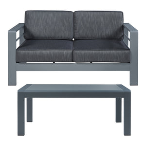 Banco de exterior con mesa Avise aluminio [casa.pro]